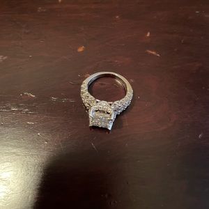 3 CT. Princess-Cut Quad Diamond Frame Split Engagement Ring in 14K White Gold